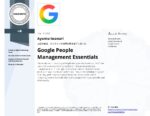 Google People Management Essentialsを取得致しました。